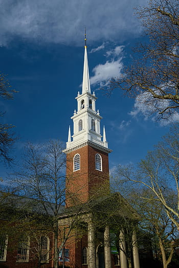 hvid, Brun, beton, bygning, blå, overskyet, himmel, dagtimerne, Harvard Universitet, cambridge, boston