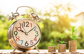 gray, twin, bell alarm clock, 10:10, money, finance, business, success, exchange, financial, cash