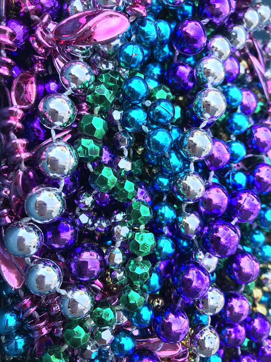 korálky, Mardi Gras, gasparilla, barevné korálky, festival
