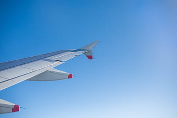 飛行機の翼、 明るい、 空、 飛行機の窓、 飛行機、 翼、 ウィンドウ、 航空機、 青、 クリーン、 雲一つない