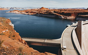 arsitektur, bangunan, jembatan, struktur, laut, samudra, air, pemandangan, bendungan, bendungan hoover, arizona