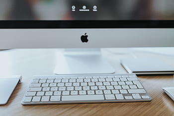 branco, computador imac de maçã, mousepad de elefante, Apple branco, Apple iMac, computador, elefante, mousepad, iMac, Apple, teclado