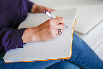scrittura, lettera, mano, Nota, penna, carta, taccuino, donna, femmina, diario, squillare