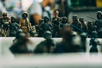 nærbilde fotografering, figurine, dagtid, leketøy, soldat, militær, slåss, slag, miniatyr, hær, stor gruppe mennesker