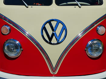 beyaz, kırmızı, volkswagen t 1 ekran, t1, eski zaman, volkswagen, otobüs, araç, klasik, otomobil, vw otobüs