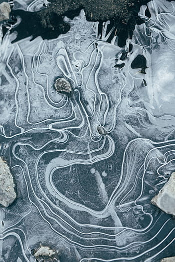 Abstraktes Gemälde, Wasser, Felsen, Erde, Geologie, keine Leute, draußen, Nahansicht, Tag, Satellitenansicht